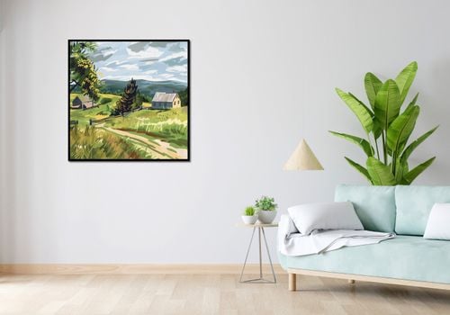 Plakat 90x90cm Bujna Wieś na Arena.pl