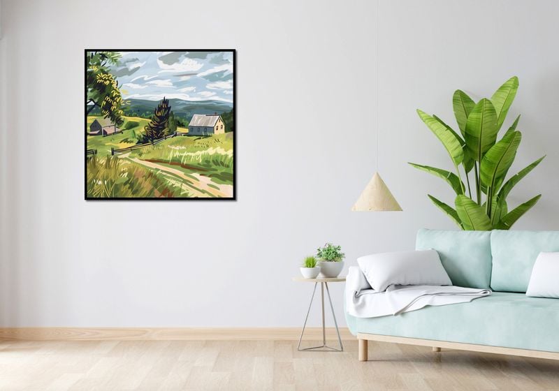 Plakat 90x90cm Bujna Wieś zdjęcie 4