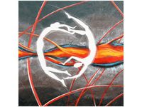 50X50CM TANIEC PŁOMIENIACH OBRAZ