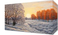 Obraz 30x20cm Zima w Odcieniach Ognia