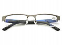 PLUSY Okulary do CZYTANIA i Komputera BLUE LIGHT Metalowe Żyłkowe półramki