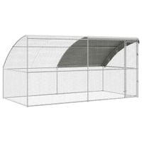 Klatka dla kur Srebrny 400 x 200 x 198.5 cm Stal galwanizowana