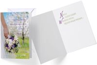 Kartka Serdeczne Życzenia w Dniu Ślubu - bukiet,  efekt trójwymiarowy