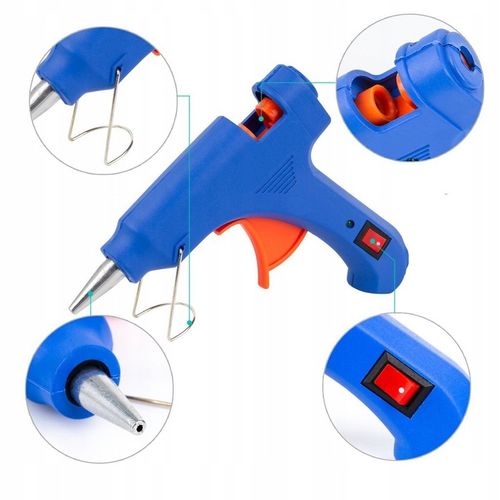 MOCNY PISTOLET DO KLEJU KLEJENIA NA GORĄCO KLEJARKA + DUŻO KLEJU na Arena.pl