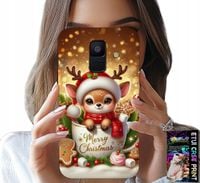 ETUI DO SAMSUNG A6 2018 - RENIFEREK SŁODKI RENIFER ŚWIĄTECZNE WZÓR