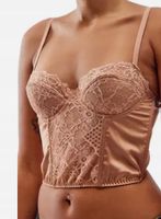 BDG Urban Outfitters DAMSKIE Ava Lace & Satin Corset Top M