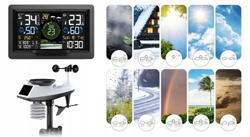 Bezprzewodowa stacja pogodowa pogody higrometr termometr budzik na Arena.pl