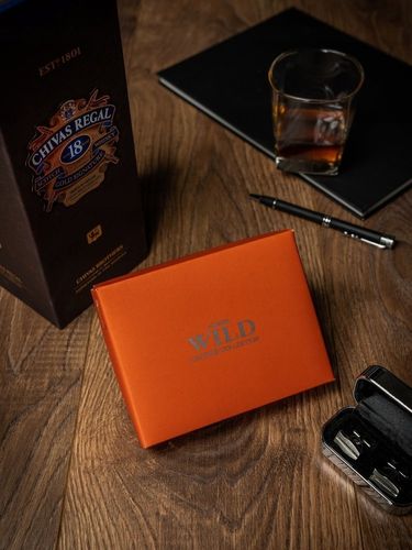 pionowy portfel męski, skóra naturalna, nubuk i jeans always wild na Arena.pl