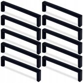 10x UCHWYT MEBLOWY CZARNY UCHWYT DO MEBLI UCHWYT DO SZAFKI KUCHENNEJ