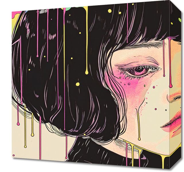 Obraz 40x40cm Strugi Kolorów zdjęcie 1