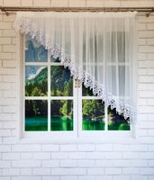 Firana gotowa 700x180,skos prawy,woal,angielka15cm