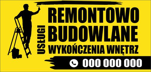 BANER REKLAMOWY projekt 200x100 cm DROBNE USŁUGI na Arena.pl