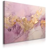 Obraz Do Sypialni Fioletowa Abstrakcja Elementy Złota Glamour 100cm x 70cm