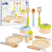 ZESTAW DO GOTOWANIA Drewniany – Naczynia i Akcesoria Kuchenne Dla Dzieci
