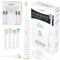 SZCZOTECZKA SONICZNA ELEKTRYCZNA DO ZĘBÓW VITAMMY SYMPHONY WHITE 5KOŃCÓWEK!