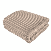 Ciepły koc Lena 200x220 cm toupe przytulny tłoczony narzuta