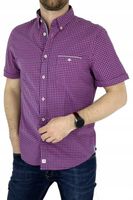 MARC O'POLO Koszula męska krótki rękaw krata róż M