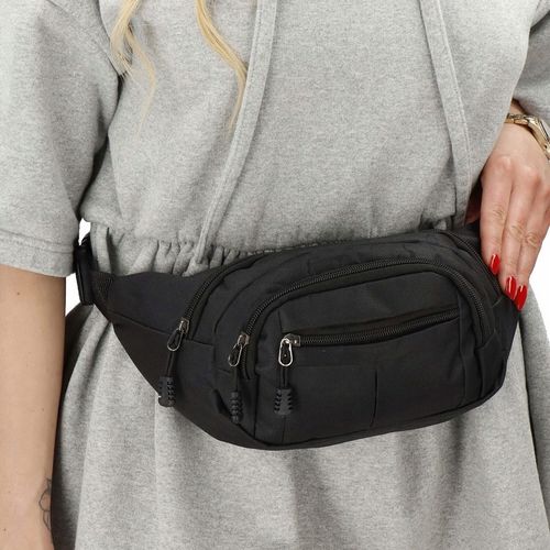 SASZETKA NERKA MĘSKA DAMSKA POJEMNA BIODRÓWKA SPORTOWA BIODROWA CZARNA na Arena.pl