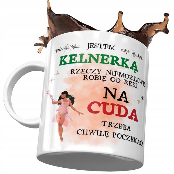 Kubek Dla Kelnerki Jestem Kelnerką Na Prezent Z Nadrukiem Ze Zdjęciem zdjęcie 1