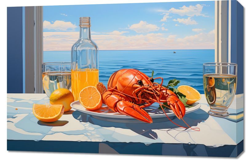 Obraz 90x60cm Homary Nie Do Pary zdjęcie 1