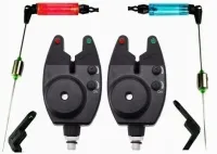 ZESTAW 2x SYGNALIZATOR WĘDKARSKI WODOODPORNY CZUJNIK DIODY LED + 2x SWINGER