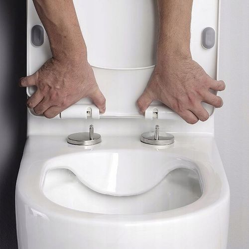 Deska Sedesowa Klozetowa Wolnoopadająca do WC Wypinana Uniwersalna ZAWIASY na Arena.pl