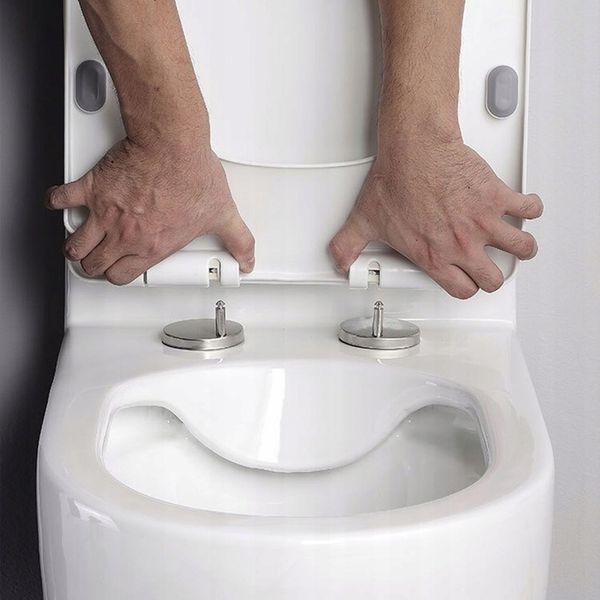 Deska Sedesowa Klozetowa Wolnoopadająca do WC Wypinana Uniwersalna ZAWIASY zdjęcie 11