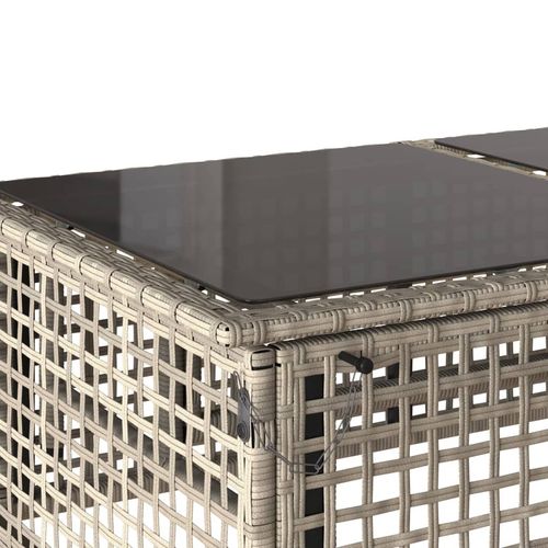 4-cz. zestaw wypoczynkowy do ogrodu, z poduszkami jasnoszary na Arena.pl