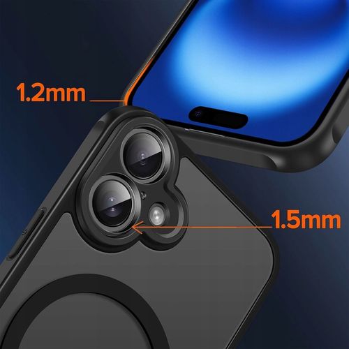 Etui do iPhone 16 do MagSafe MATT CASE WZMACNIANE 360° Szkło 5D PREMIUM na Arena.pl