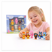 Zestaw Figurek BLUEY 8 szt. 5 cm | Bajka Bluey | Zabawki dla Dzieci | HIT