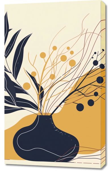 Obraz 60x100cm Spokój Ciemnych Liści zdjęcie 1