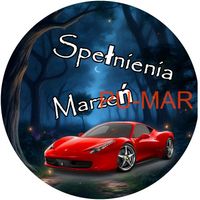 Opłatek na tort Urodziny Ferrari Auto Samochód Logo Bryka Fura Tekst Gratis