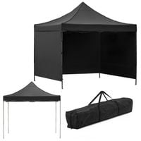 Namiot handlowy 3x3 m ogrodowy pawilon targowy ekspresowy na imprezy, catering czarny