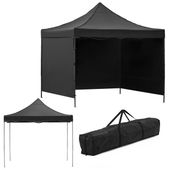 Namiot handlowy 3x3 m ogrodowy pawilon targowy ekspresowy na imprezy, catering czarny