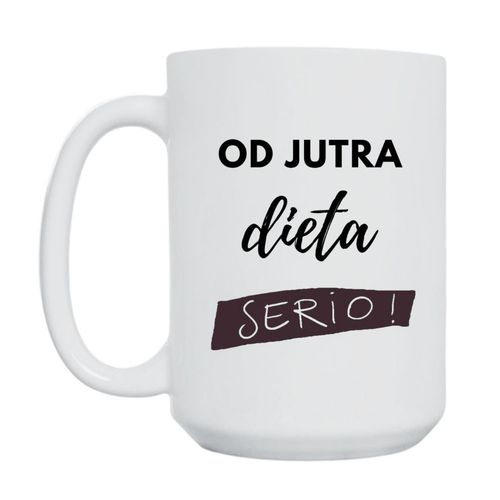 KUBEK "OD JUTRA DIETA" Wzór - Duży 450 ml na Arena.pl