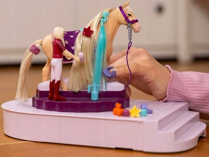 Schleich obrotowa stacja do pielęgnacji koni Sofia koń figurka akc AR6003 zdjęcie 5