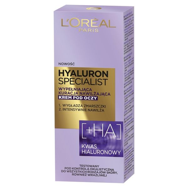 L'Oréal Paris Hyaluron Specialist Krem pod Oczy 15ml zdjęcie 1
