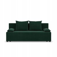 KANAPA FERMO Rozkładana Funkcja Spania WYGODNA SZTRUKS CIEMNY ZIELONY