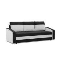 KANAPA ORION Mikrofaza Rozkładana z Funkcją Spania Wygodna CZARNO BIAŁA