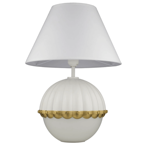 Lampa stołowa Pralines T01268WH Cosmolight abażurowa biała mosiądz zdjęcie 1