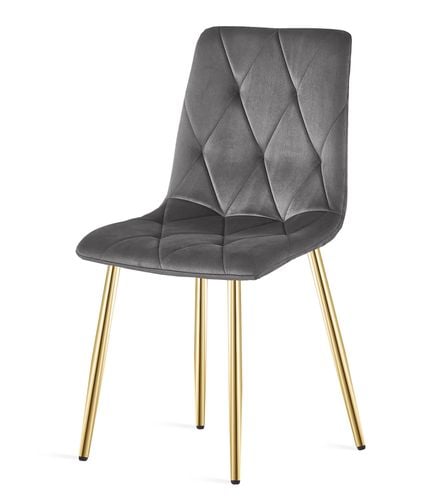 Krzesło LIBRA - ciemny szary aksamit / nogi kolor złoty x 4 na Arena.pl