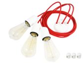 LAMPA WISZĄCA PAJĄK 3 BIAŁY / CZERWONY   PP LUB INNY KOLOR I ROZMIAR