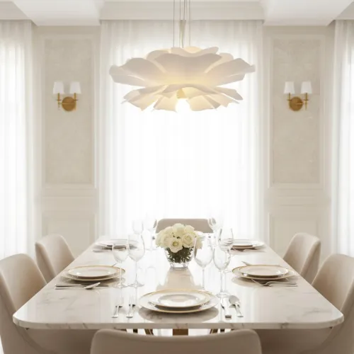 Lampa wisząca PEONY biała 50 cm na Arena.pl
