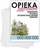 Ulotki A6 reklamowe firmowe 1000 szt projekt w cenie opieka ogrodów