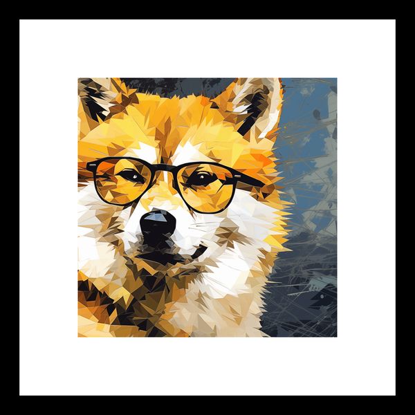 Plakat 20x20cm Intelektualny Psiak zdjęcie 3
