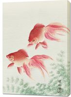 Obraz 70x100cm Two Veil Goldfish, Koson Japoński Vintage do Salonu