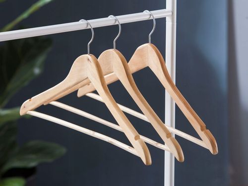 WIESZAK DREWNIANY NA UBRANIA KOMPLET 10 SZTUK DO GARDEROBY WIESZAKI na Arena.pl