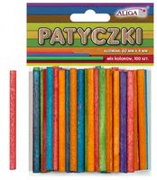 patyczki okrągłe drewniane 100szt. mix kolor 60mm x 4mm    pk-0159