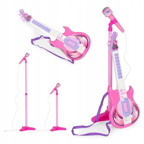 GITARA ELEKTRYCZNA MIKROFON STATYW DLA DZIECI MP3 na Arena.pl