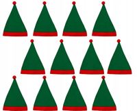 CZAPKA CZAPKI ELFA SKRZATA 12szt ŚWIĘTA BOŻEGO NARODZENIA MIKOŁAJ